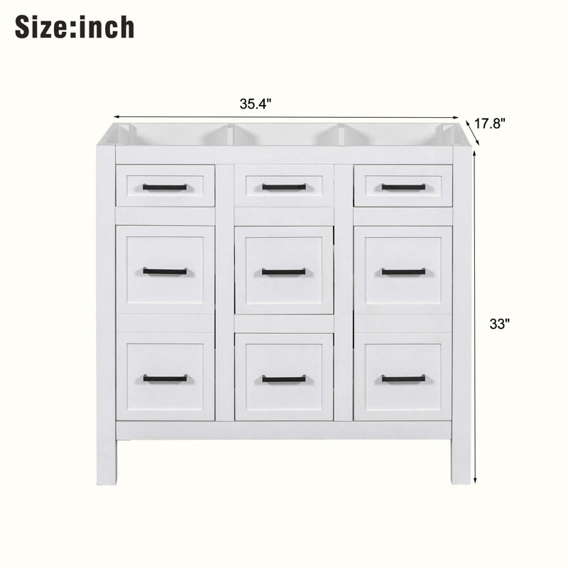 Base de meuble-lavabo simple 35,4 po seulement
