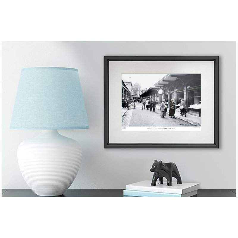 Barnstaple, Butchers Row 1919 - Single Picture Frame Print, 60cm H x 80cm W x 2.3cm D