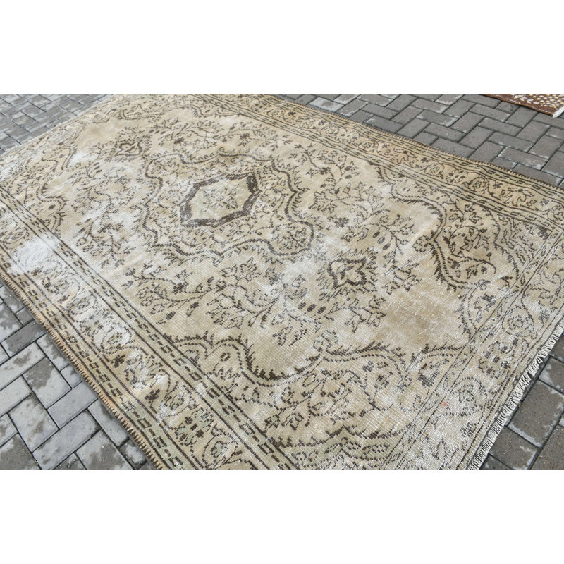 Grand tapis turc antique à motif multicolore pour le salon et la chambre à coucher