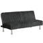 Futon contemporain gris anthracite rembourré, convertible en lit, pieds et stabilité supplémentaire, 29 pouces de largeur qui se convertit avec un support en métal, 31 pouces de hauteur-320552606
