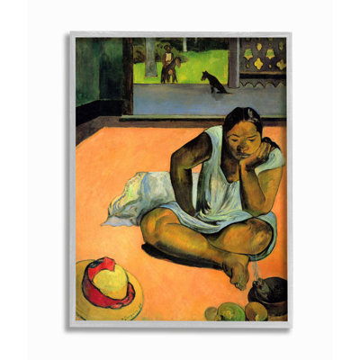 « waiting native figures classic » par paul gauguin-reproduction d’art