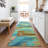 Machine Washable Indoor/Outdoor Xhevrie Teal Rug-111828792