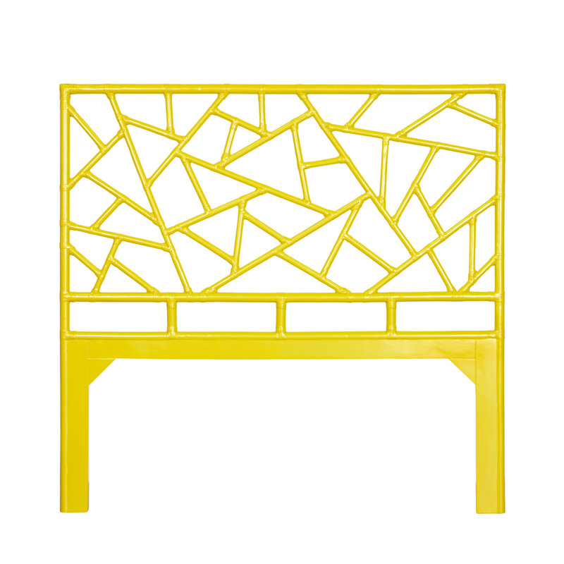 Tiffany Collection Open-Frame Headboard, Sunflower Yellow, Queen