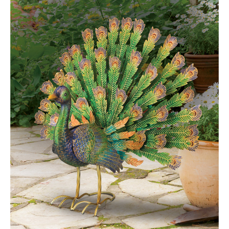 Statue de jardin paon 21 po Imperial, H 21 po x l 23,5 po x P 16 po