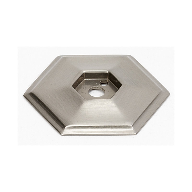 Nicole Metal Knob Backplate, Satin Nickel