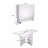 51.18 Inches Foldable Dining Table White