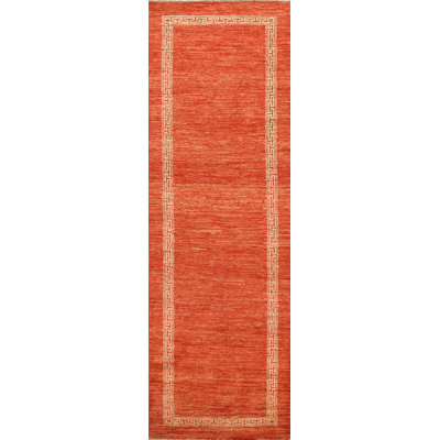 Contemporary Gabbeh  Oriental Runner Rug 3x9