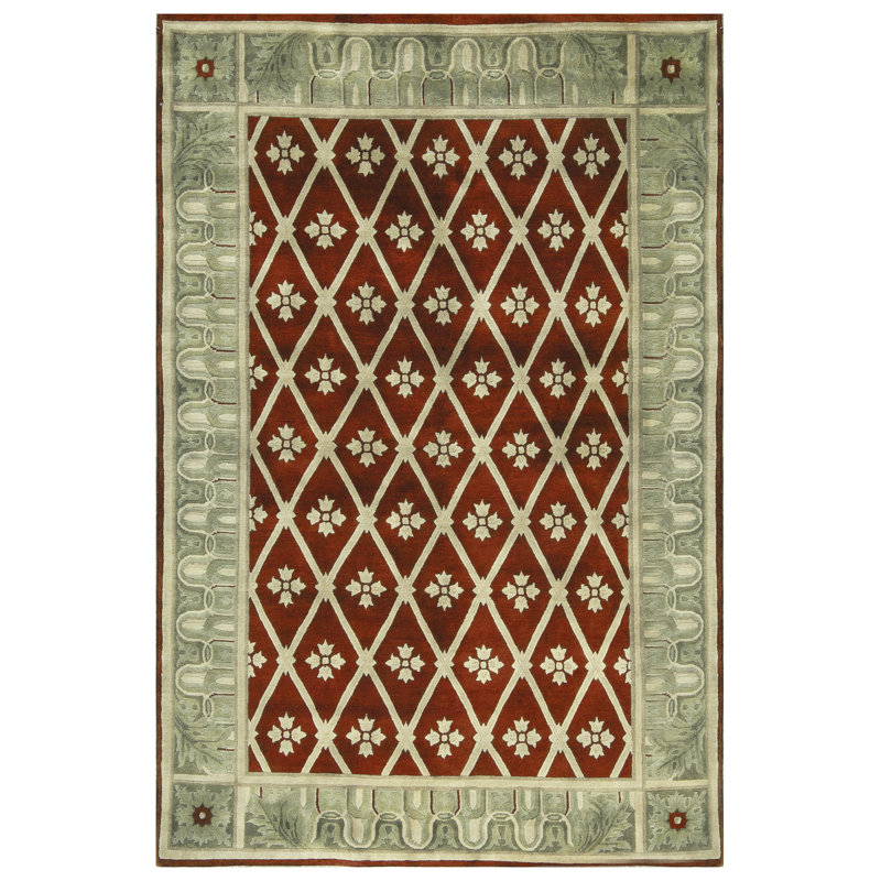 Hand-Knotted High-Quality Rust Area Rug