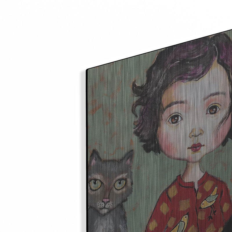 «Girl With Cat» par Holly Wojhan, H 24 po x l 16 po