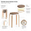 Solid Wood Accent Stool-1124324712