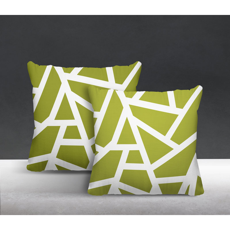 Coussin Clarion, L 15 po x H 15 po, Chartreuse
