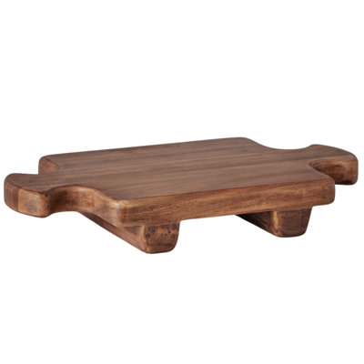 Normandy Wood Riser Footed Tray, Small