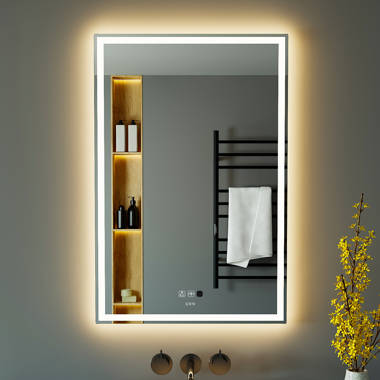 Aquabath 3D Design Modern Glass LED Bathroom Mirror with Light-Wall Mounted  Backlit