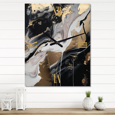 Ingund - Abstract Marble Wall Clock
