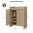 30 Pair Fluted Shoe Storage Cabinet With 2 Doors And Adjustable Shelves-123065854-123844867