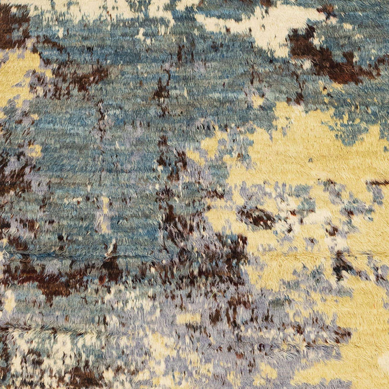 Tapis abstrait moderne et abstrait 2557, Carré 7 pi
