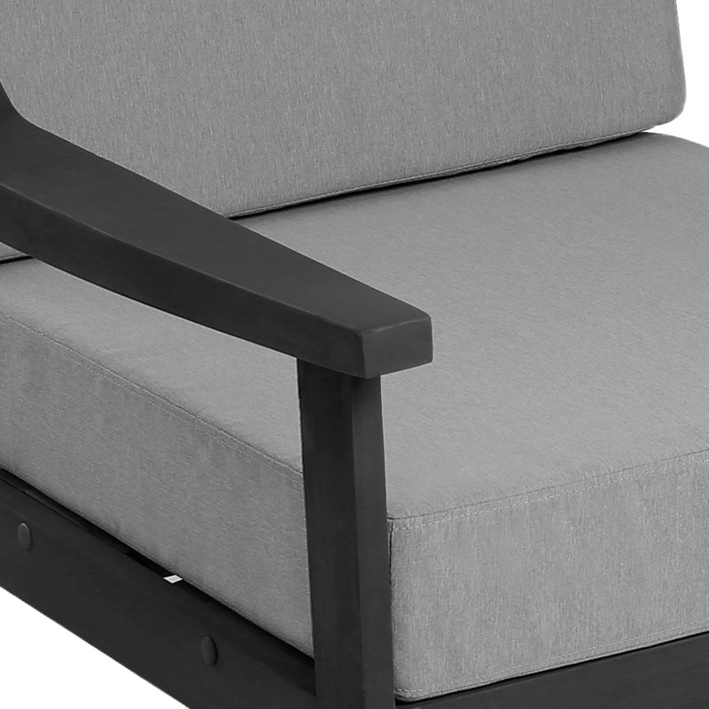 Ensemble de conversation d'extérieur 5 pièces Marlo, parfait pour recevoir avec les tables incluses, Gris, Noir