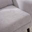Fauteuil ergonomique en chenille de couleur grise avec pieds en bois massif pour un espace de vie confortable et confortable-1554535663