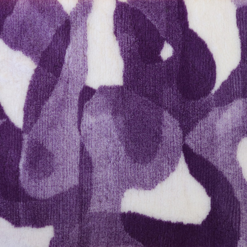 Fleece Pet Bed, Purple/White, 3cm H x 61cm W x 61cm D