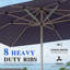 Parasol de patio rectangulaire avec manivelle Li-2070673004