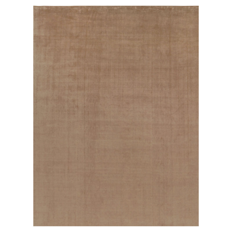 Textural Hand Knotted Silk Area Rug