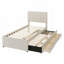 Lit plateforme tapissier avec lit gigogne-1325851745