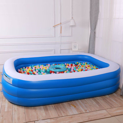 Plastic Rectangle Kiddie Pool 20'' H x 59'' W x 41'' L