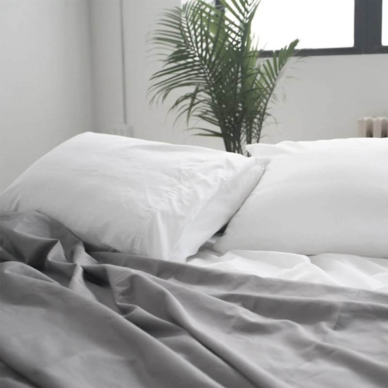 Cotton Blend Percale Sheet Set, White, Standard