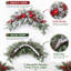Couronne de Noël arquée 23,6 po avec cardinal rouge, baies et pommes de pin