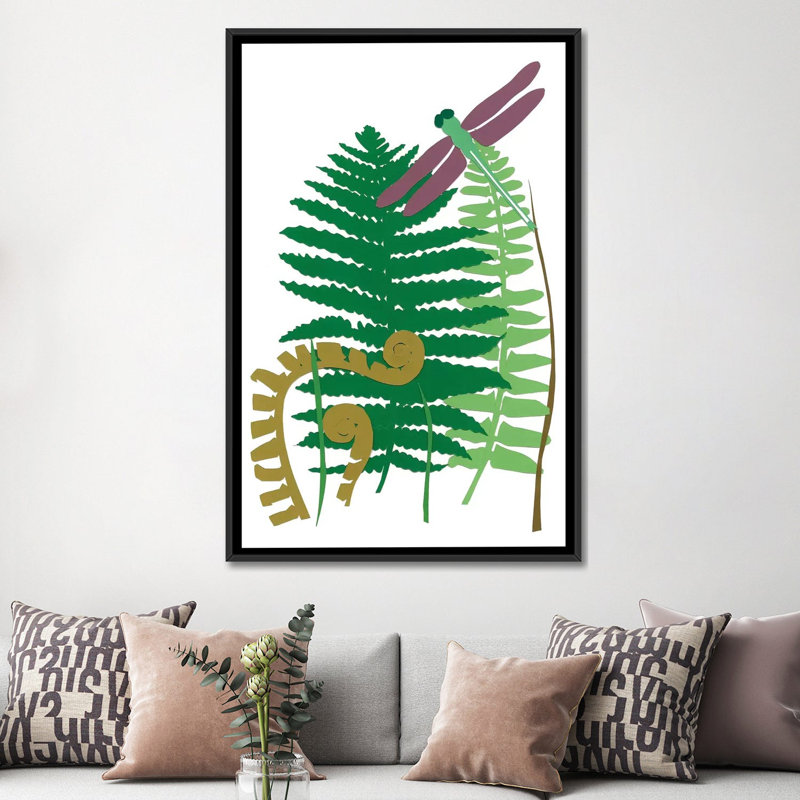 « palm imaginaire jardin ii », impression sur toile, H 26 po x l 18 po x P 1,5 po, Toile avec cadre noir
