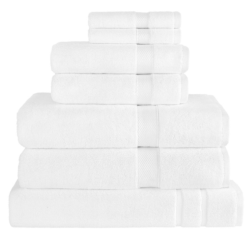 100% Turkish Cotton Anovia Hotel Terry Oversized Towel Collection, 7 Piece Towel Set