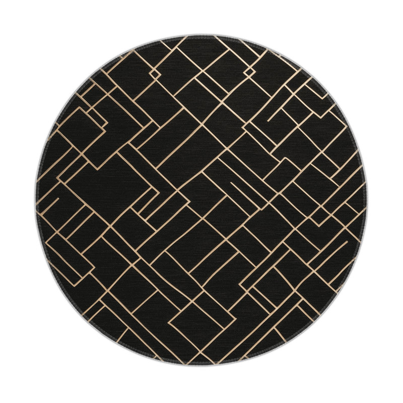 Tapis noir intérieur et extérieur Trellis, Rectangulaire 8 pi x 10 pi