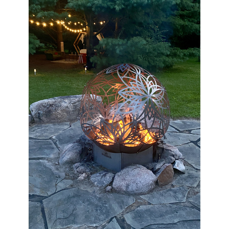 Gawlas Sphere Smokeless Fire Pit, 56" H x 50" W x 50'' D