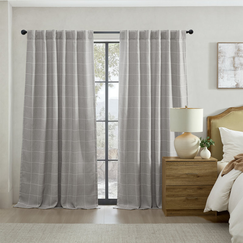 Rideau obscurcissant Saffo, Gris, L 52 po x L 108 po