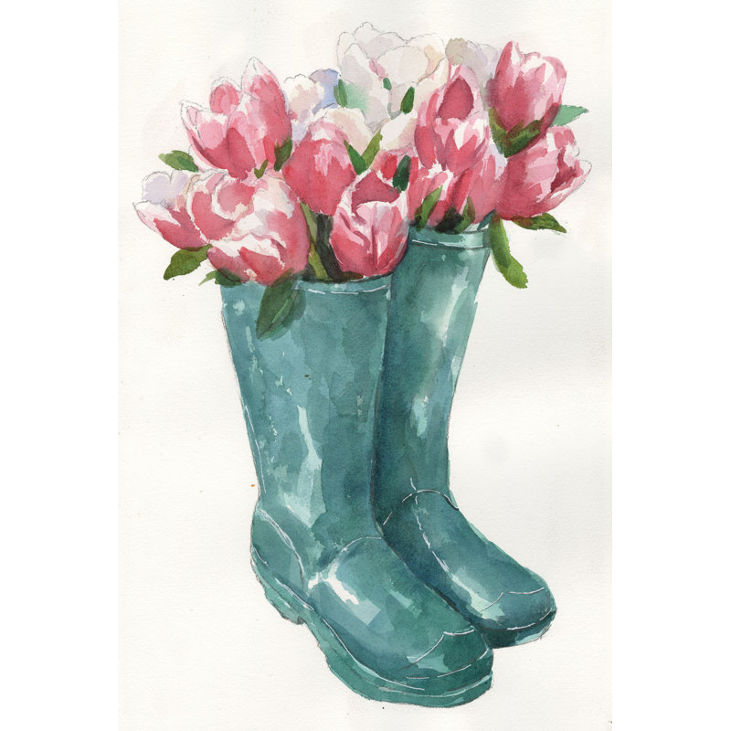 Tulipe, reproduction d'art sur toile tendue, H 30 po x l 20 po