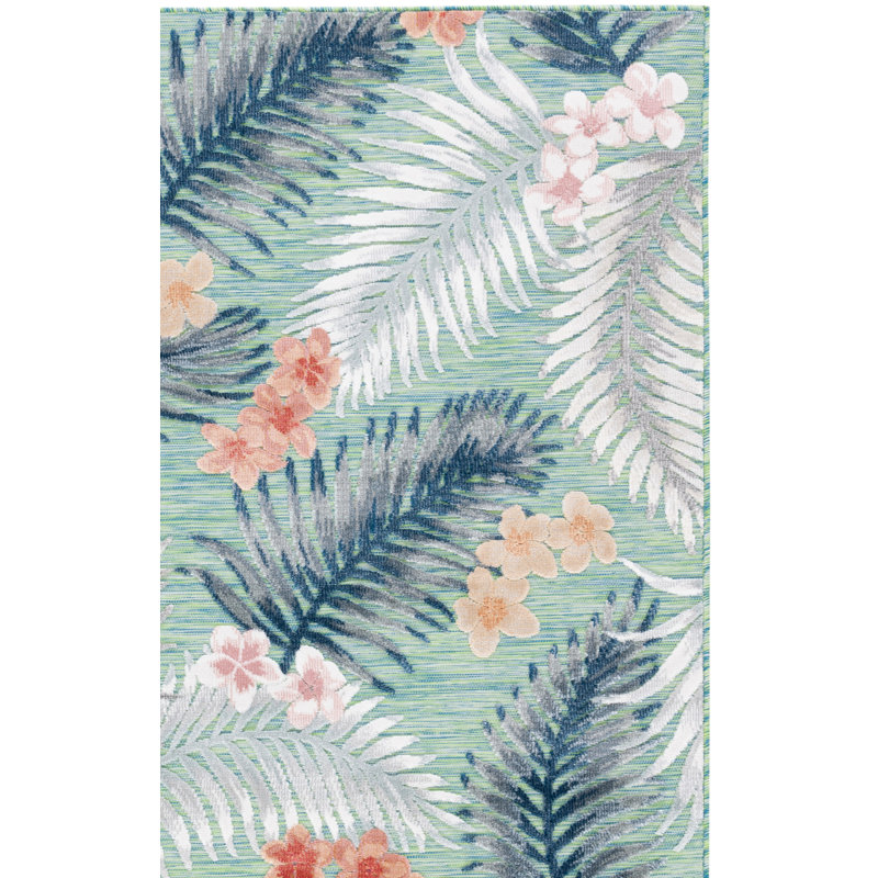 Soper Performance Floral Indoor/Outdoor Area Rug, Rectangle 4' x 6'