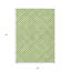 Tapis extérieur lavable à motif géométrique vert lime et ivoire 3 pi x 5 pi