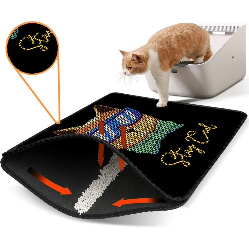 Premium Cat Litter Mat, 18 x 24 inches | 50% PVC / 50% Polyester, Machine Washable & Vacuum Friendly | Durable, Easy-Clean Design for Pet Owners | Protect Your Floors from Litter Messes