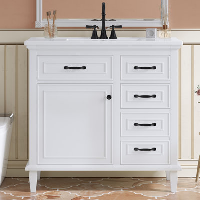 Meuble-lavabo 36 po avec comptoir en céramique