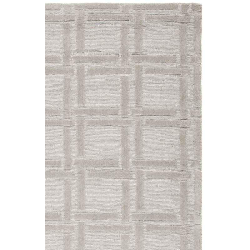 Soukup Hand Loomed Wool Geometric Rug, Square 6'