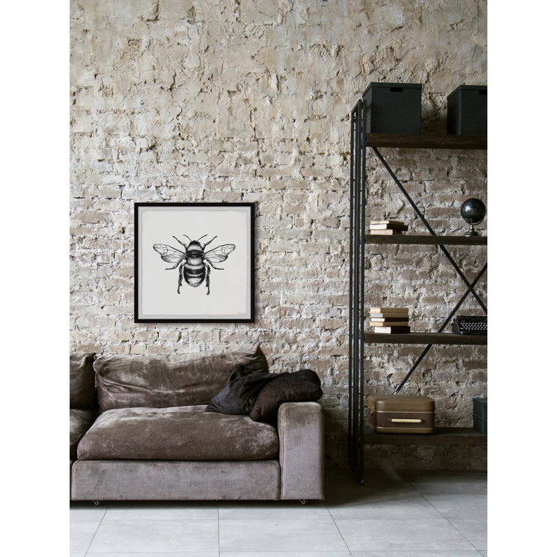 Bee Happy by Marmont Hill - Single Picture Frame Painting, 45cm H x 45cm W x 3.81cm D