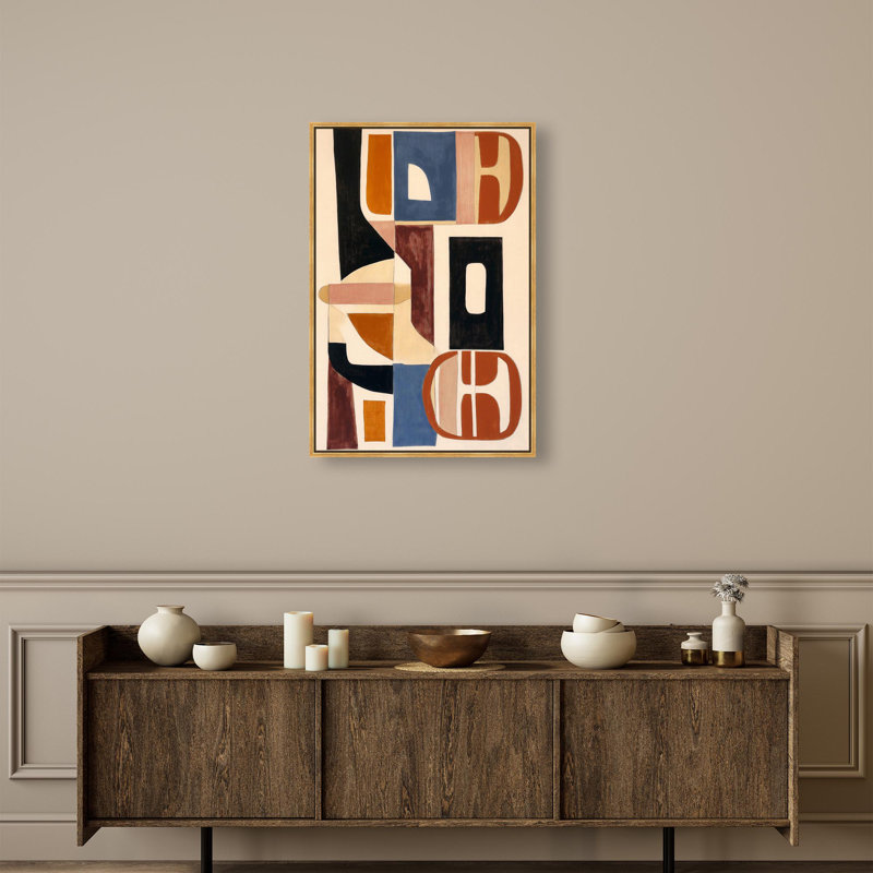 Oliver Gal Rhythmic Colorscape II Abstract - Heavy Gel Top Coat Framed Canvas Art, Gold, 37" H x 25" W