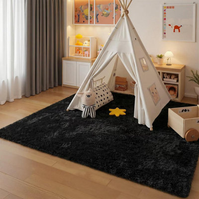 Phyllida Solid Colour Shag Area Rug