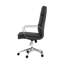 Chaise de bureau chromée rembourrée avec roulettes-2091226563