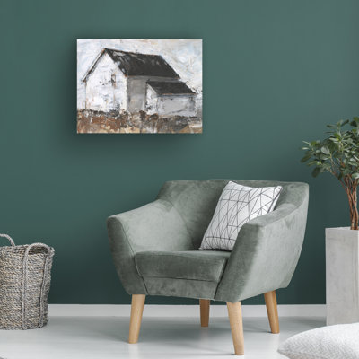 August Grove® Ethan Harper Abstracted Barn Scene II Canvas Wall Art
