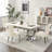 Velvet Upholstered Dining Chairs with Stainless Steel Legs-835576857