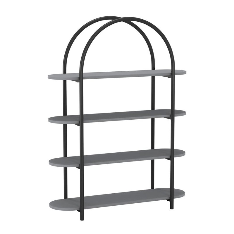 Amorie 46.46cm H x 35.43cm W Solid Wood Bookcase, Grey