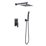 10 Inch Shower Head Bathroom Luxury Rain Mixer Shower Complete Combo Set Wall Mounted