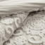 Housse de couette 100% coton taupe avec broderie en chenille élégante-124917642