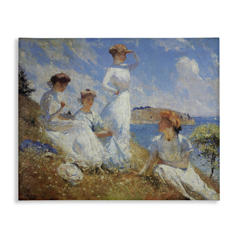 «Mesdames sur le rivage», art mural classique sur toile, par Marcus Jules, H 16 po x l 20 po